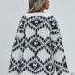 Geometric Print Chunky Knit Sweater