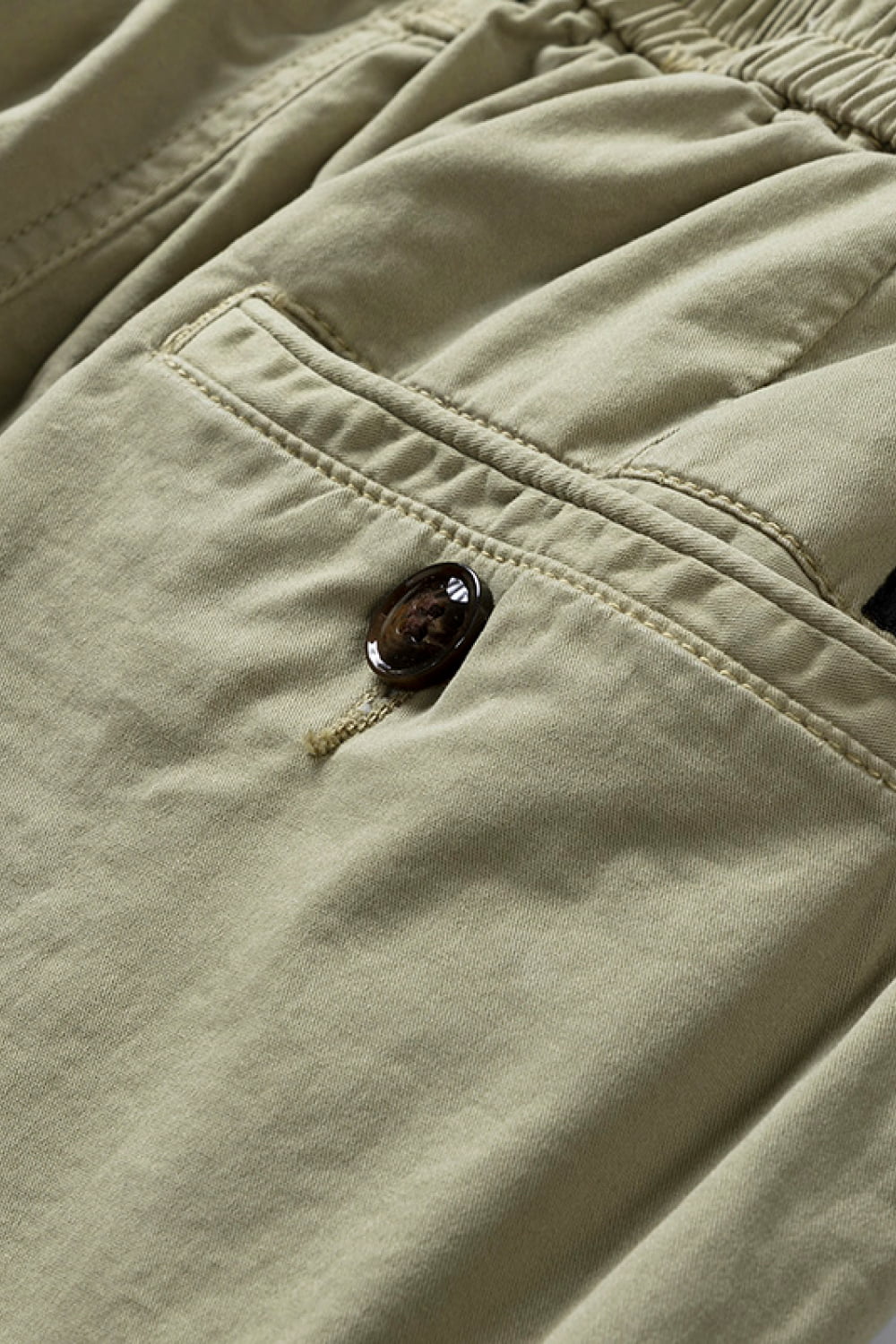 Drawstring Elastic Waist Cargo Shorts