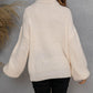 Half-Zip Lantern Sleeve Sweater