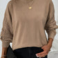 Cable-Knit Ribbed Trim Tunic Sweater