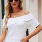 Asymmetrical Neck Rib-Knit Top