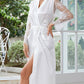 Lace Long Sleeve Belted Robe
