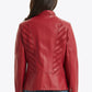 Asymmetrical Zip Up PU Leather Jacket with Pockets