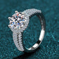 Sterling Silver Moissanite Ring