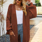 Dropped Shoulder Longline Cardigan with Pockets