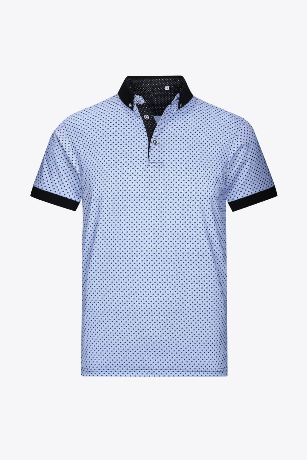 Polka Dot Short Sleeve Polo Shirt