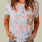 Leopard Contrast Sequin Short Sleeve Tee
