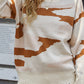 Camouflage Destroyed Hem Sweater