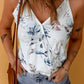 Printed V-Neck Adjustable Strap Cami Top