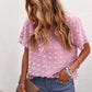 Swiss Dot Round Neck Blouse