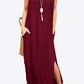 Split Spaghetti Strap Maxi Dress with Pockets