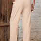 Drawstring Paperbag Waist Pocket Pants