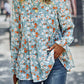 Floral Flounce Sleeve Tiered Blouse