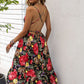 Floral Spaghetti Strap Crisscross Tied Dress