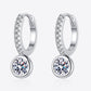 1 Carat Moissanite Rhodium-Plated Drop Earrings