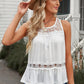Lace Yoke Peplum Tank