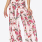 Floral Tie-Waist Tiered Culottes