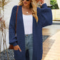 Dropped Shoulder Longline Cardigan with Pockets