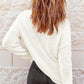 Dropped Shoulder Round Neck Ribbed Trim Sweater