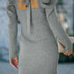 Ribbed Tie-Back Sweater Dress