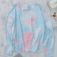 Tie-Dye Boat Neck Batwing Sleeve Tee