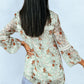 Floral Lace Trim Blouse