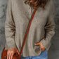 Colorful Exposed Seam Henley Sweater