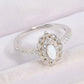 Modern Love Story Opal and Zircon Ring