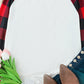 Plaid Heart Round Neck Sweatshirt