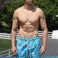 Full Size Printed Drawstring Waist Swim Trunks