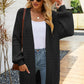 Dropped Shoulder Longline Cardigan with Pockets
