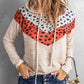 Printed Chevron Raglan Sleeve Hoodie
