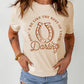 Slogan Graphic Cuffed Sleeve Tee Shirt