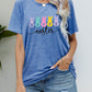 HAPPY EASTER Graphic Round Neck T-Shirt