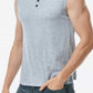 Buttoned Notched Neck Tank