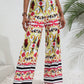 Printed High-Rise Wide Leg Pants