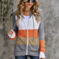 Zip-Up Raglan Sleeve Openwork Hooded Cardigan