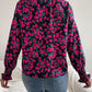 Floral Smocked Frill Neck Blouse