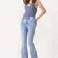 Lovervet Full Size Evie High Rise Fray Flare Jeans