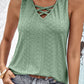 Crisscross V-Neck Eyelet Tank