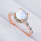 Round Moonstone Ring