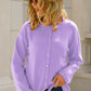 Button-Up Round Neck Cardigan