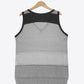 Striped Openwork V-Neck Knit Tank