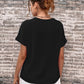 Round Neck Cuffed Sleeve T-Shirt