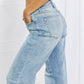 Judy Blue Full Size Cameron High Waist Destroyed Hem Straight Jeans