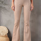 Seam Detail Elastic Waist Flare Pants