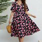 Floral Surplice Midi Dress