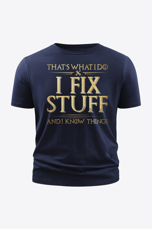 Slogan Graphic Cotton Tee Shirt