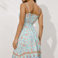 Bohemian Belted Frill Trim Spaghetti Strap Dress