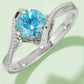 1 Carat Moissanite 925 Sterling Silver Twisted Ring